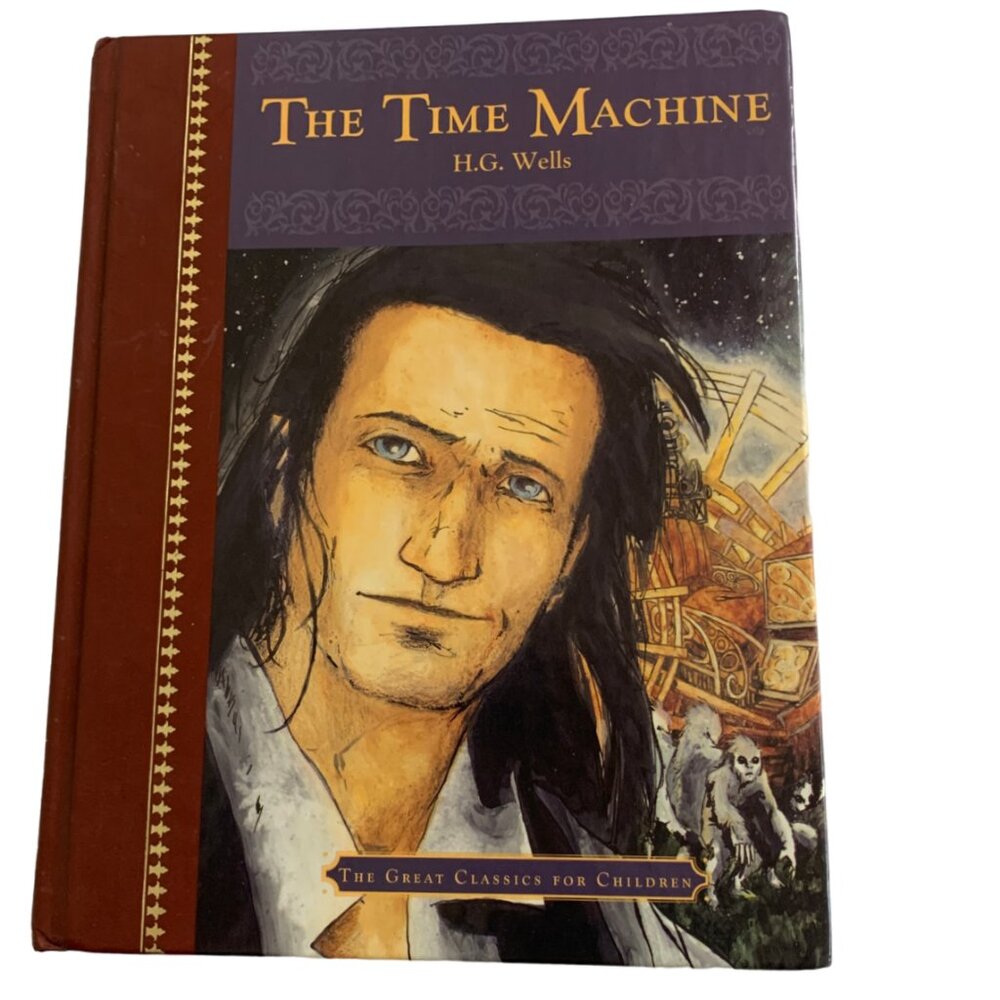 The Time Machine Book H.G. Wells Hardcover Illustrated Excellent